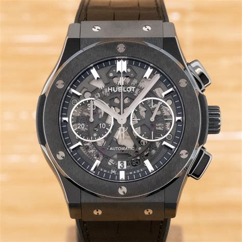 hublot skeleton aerofusion black magic on wrist|Hublot Classic Fusion Aerofusion 45mm Black Magic Ceramic .